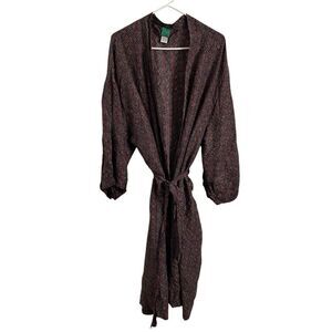 Vtg Isaac Zelcer Men's Silk Robe Geometric Jewel Tone 70s Lounge Dressing Gown